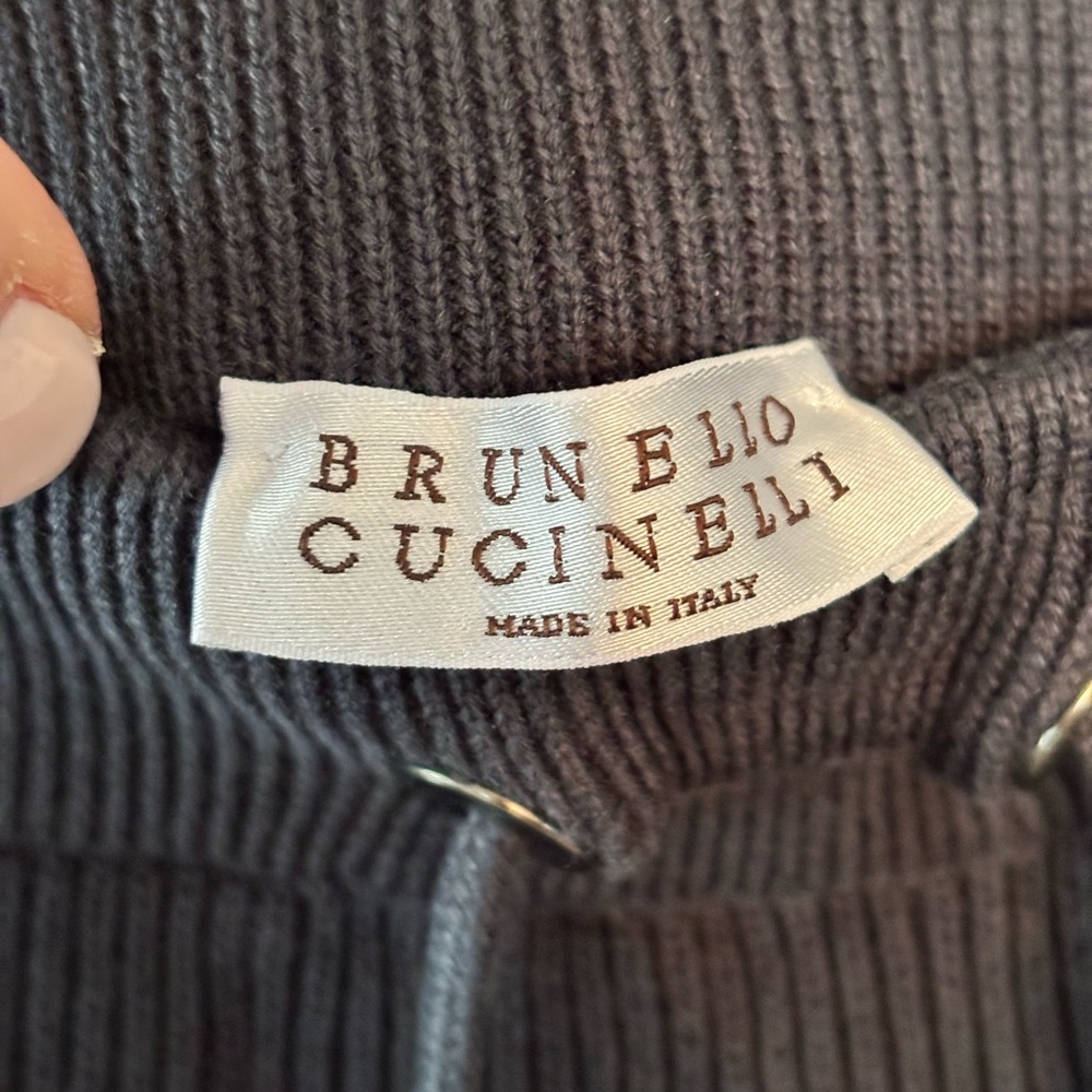 Brunello Cucinelli English Knit Drawstring Midi Skirt - Picture 5 of 10